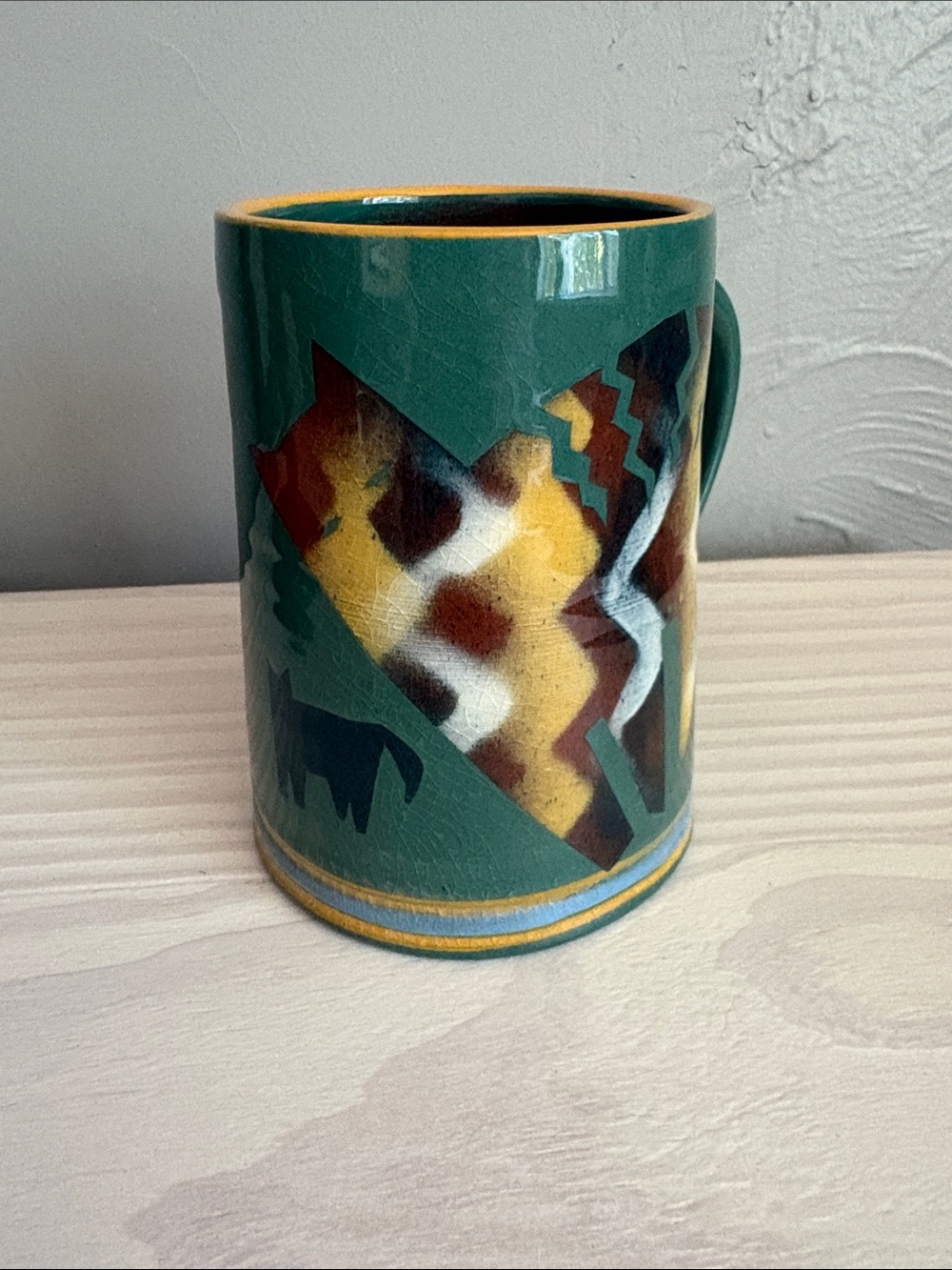 Vintage Westcote Bell Pottery Studio Art Pottety Cat Mug